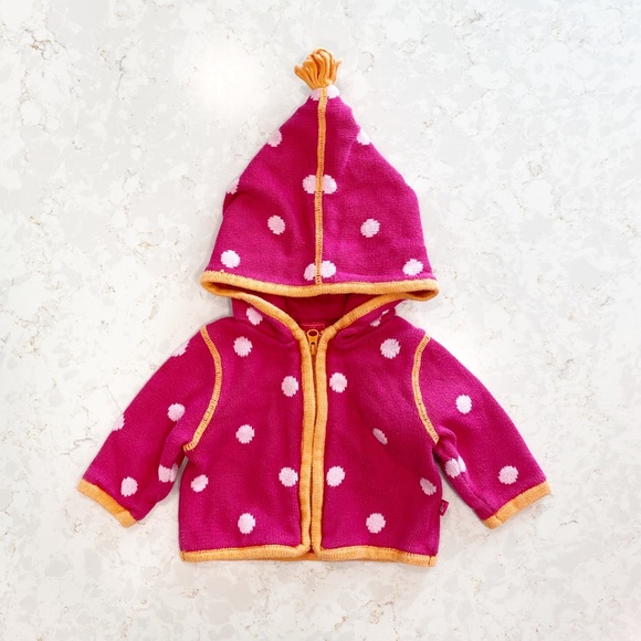 Gap Knit Polka Dot Zip Sweater - Picture 1 of 4